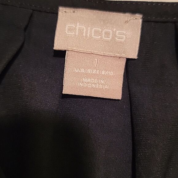 Chico's Black Silky Feel Cap Sleeve T Shirt Sz Small - Picture 6 of 9